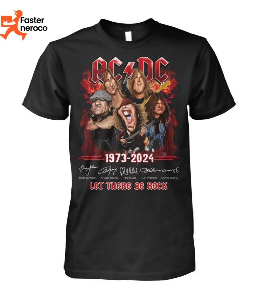 AC DC 1973-2024 Let There Be Rock Signature T-Shirt