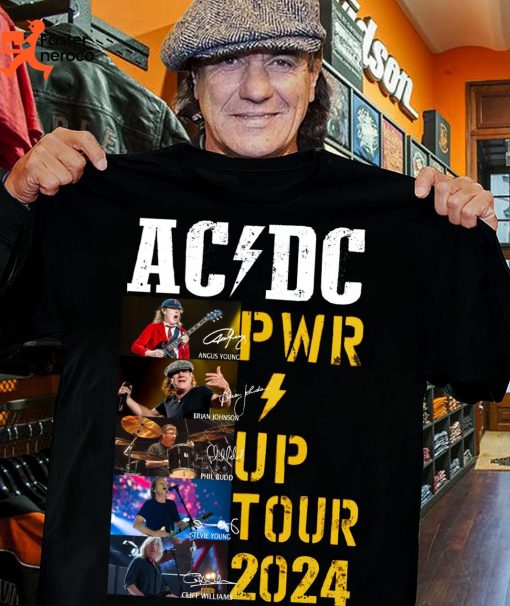 AC DC Pwr Up Tour 2024 Signature Unisex T-Shirt