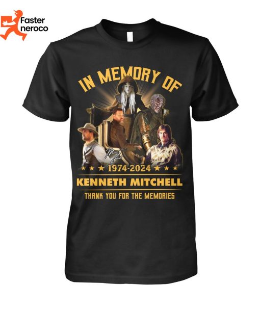 In Memory Of 1974-2024 Signature Kenneth Mitchell Thank You For The Memories T-Shirt