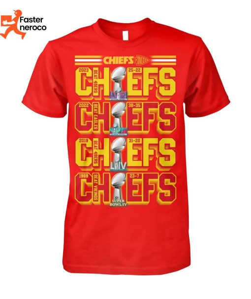 Kansas City Chiefs 4x Super Bowl Champions Unisex T-Shirt