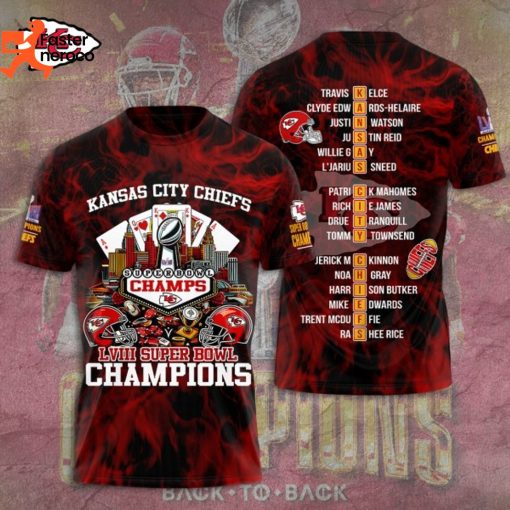 Kansas City Chiefs Super Bowl LVII Champions Members 3D T-Shirt