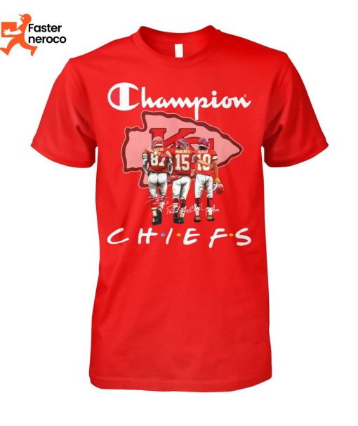 Kansas City Chiefs Travis Kelce Patrick Mahomes Isiah Pacheco Signature T-Shirt