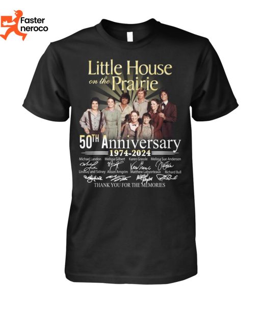 Little House On The Prairie 50th Anniversary 1974-2024 Signature Thank You For The Memories T-Shirt