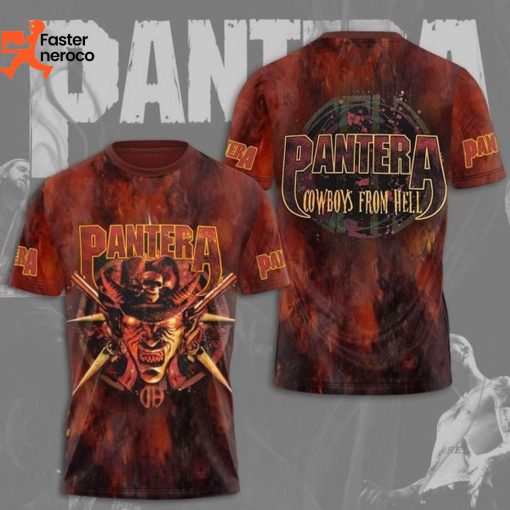 Pantera Logo Cowboys From Hell Design 3D T-Shirt