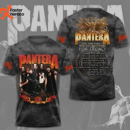 Pantera Tour For The Fans For The Brothers For Legacy 3D T-Shirt