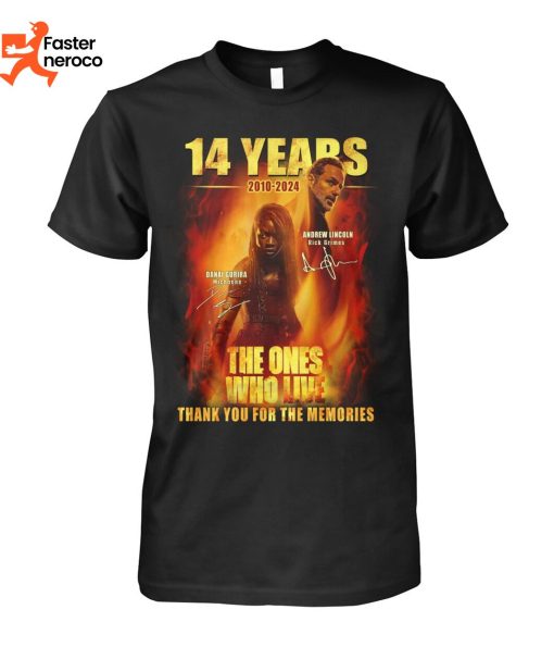 14 Years 2010-2024 The Ones Who Live Signsture Thank You For The Memories T-Shirt
