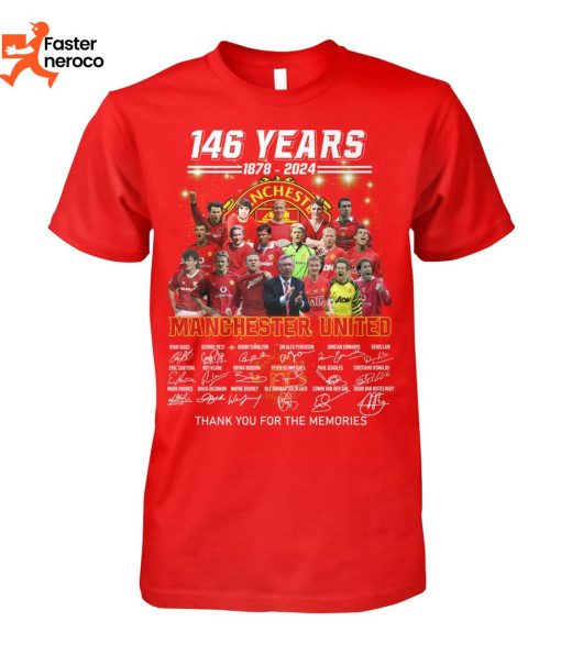 146 Years 1878-2024 Manchester United Signature Thank You For The Memories T-Shirt