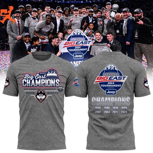 2024 Big East Tournament Champions UConn Huskies 3D T-Shirt