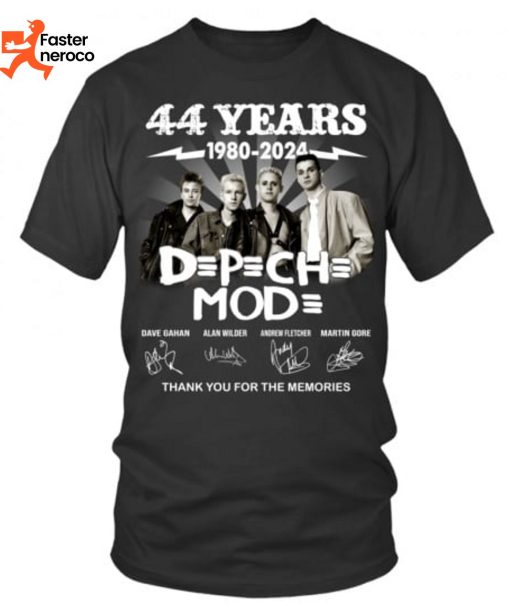 44 Years 1980-2024 Depeche Mode Signature Thank You For The Memories T-Shirt