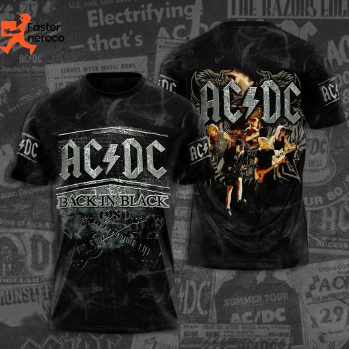 AC DC Black In Black 1980 3D T-Shirt