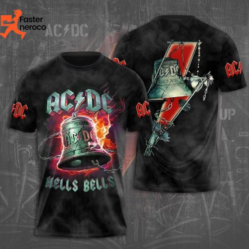 AC DC Hells Bells Design 3D T-Shirt