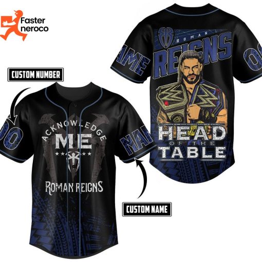 Acknowledge Me Roman Reigns Head Of The Table Baseball Jersey