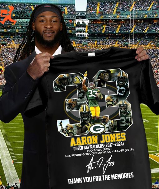 Arron Jones Green Bay Packers Signature Thank You For The Memories T-Shirt