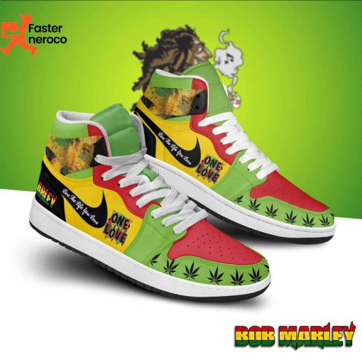 Bob Marley Live The Life You Love One Love Air Jordan 1 High Top
