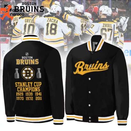 Boston Bruins Stanley Cup Champions Baseball Jacket