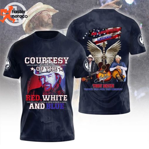 Courtesy Of The Red White And Blue Toby Keith Signature Thank You For The Memories 3D T-Shirt