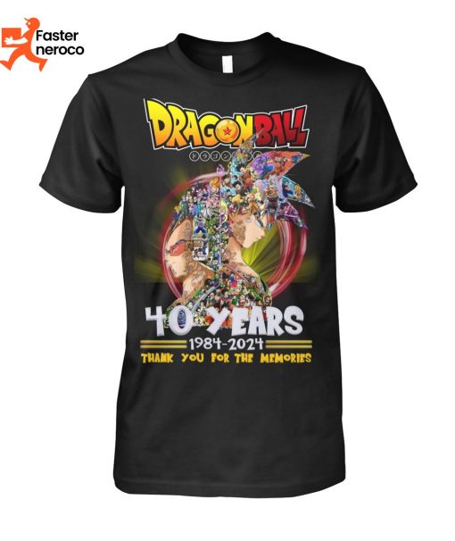 Dragonball 40 Years 1984-2024 Thank You For The Memories T-Shirt