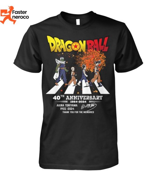 Dragonball 40th Anniversary 1984-2024 Akira Toriyama 1955-2024 Signature Thank You For The Memories T-Shirt