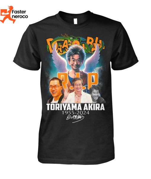 Dragonball RIP Toriyama Akira 1955-2024 Signature T-Shirt