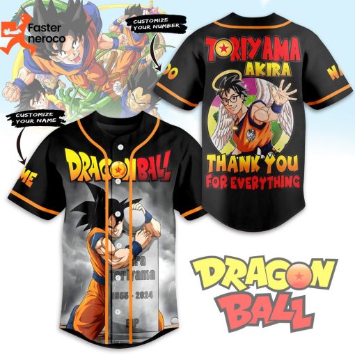 Dragonball Toriyama Akira Thank You For Everything Baseball Jersey