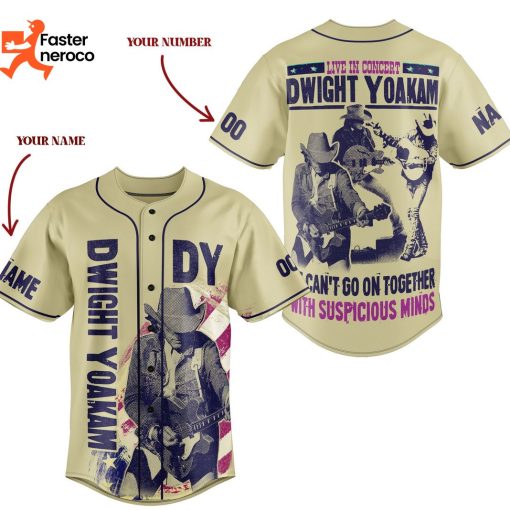 Dwight Yoakam Live In Concert We Cant Go On Together With Suspicious Minds Baseball Jersey