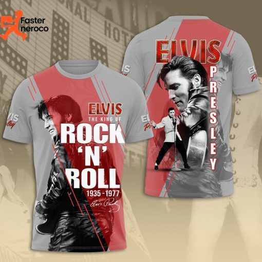 Elvis Presley The King Of Rock N Roll 1935-1977 Signature 3D T-Shirt