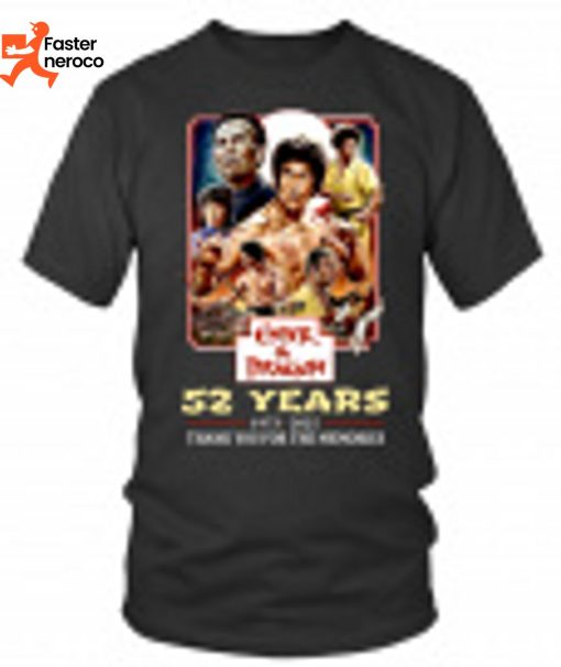 Enter The Dragon 52 Years 1973-2025 Thank You For The Memories T-Shirt