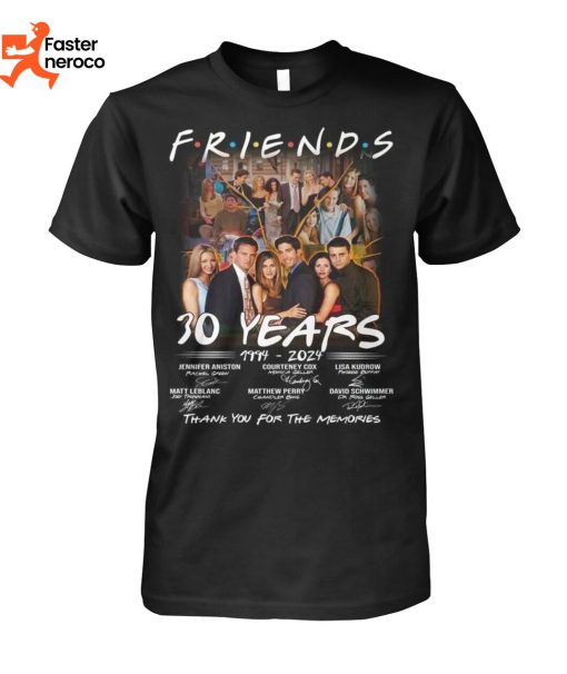 Friends 30 Years 1994-2024 Thank You For The Memories Signature T-Shirt