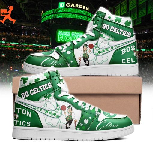Go Celtics Boston Celtics Air Jordan 1 High Top