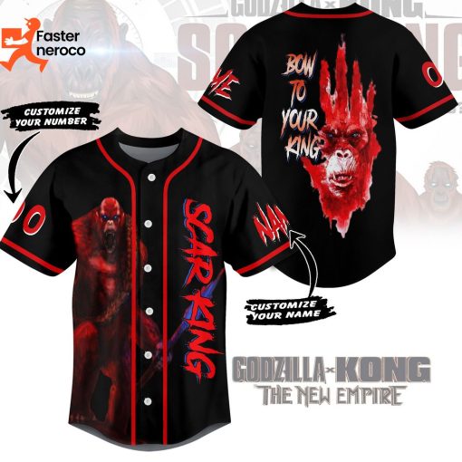 Godzilla x Kong The New Empire Scar King Bow To Your King Baseball Jersey