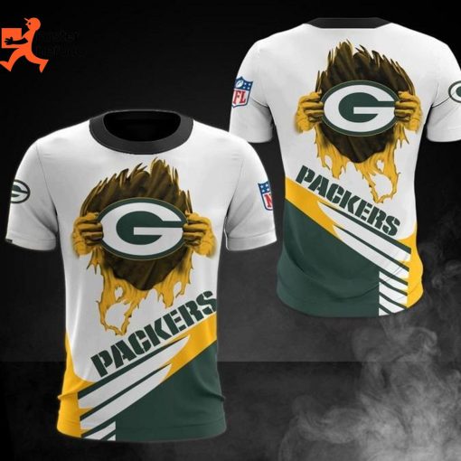 Green Bay Packers Logo Design 3D T-Shirt