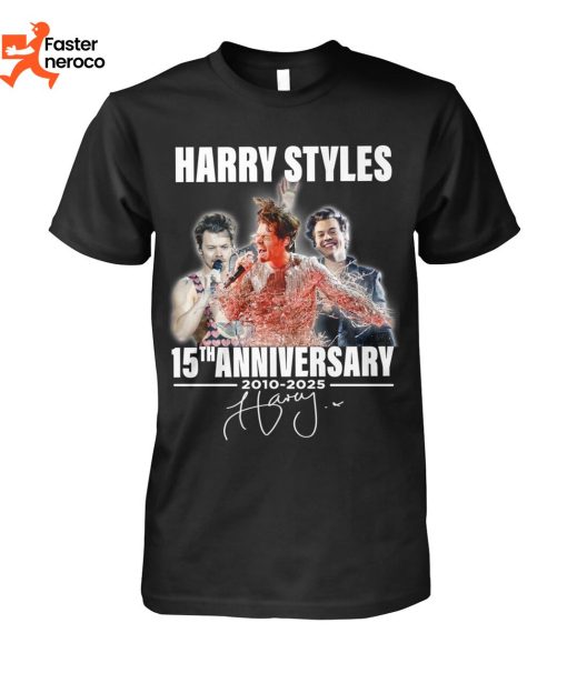 Harry Styles 15th Anniversary 2010-2025 Signature T-Shirt