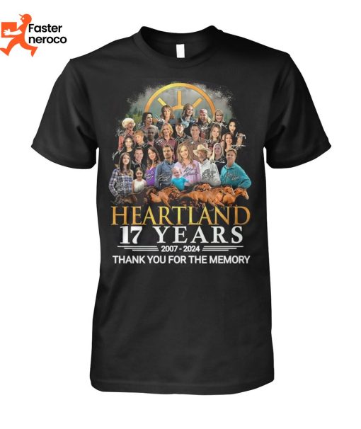 Heartland 17 Years 2007-2024 Signature Thank You For The Memories T-Shirt