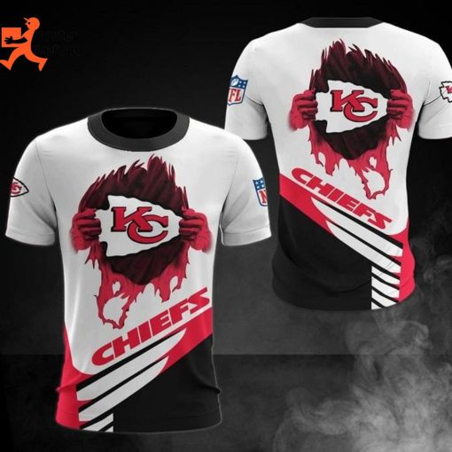 Kansas City Chiefs Logo Design 3D T-Shirt