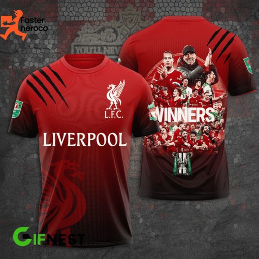 Liverpool Winners Carabo Cup Design 3D T-Shirt
