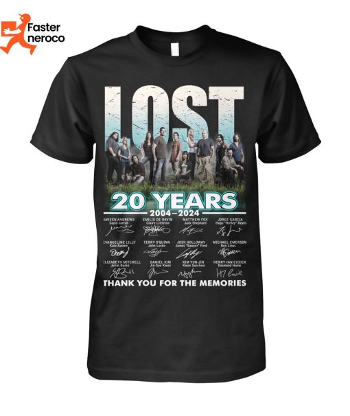 Lost 20 Years 2004-2024 Signature Thank You For The Memories T-Shirt