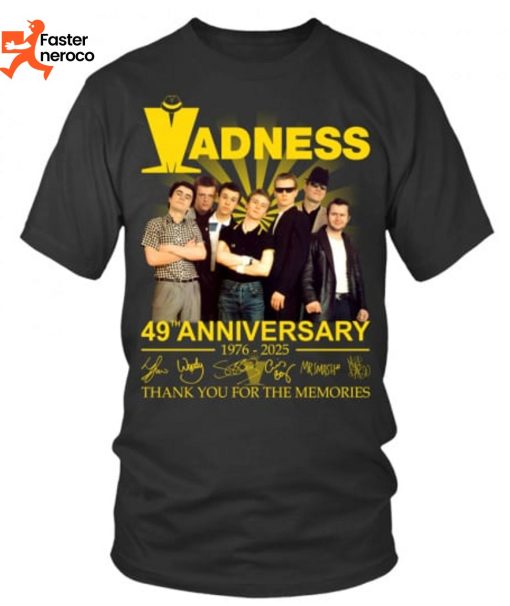 Madness 49th Anniversary 1976-2025 Signature Thank You For The Memories T-Shirt