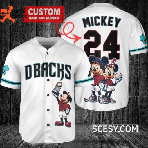 Mickey And Arizona Diamondbacks Baseball Jersey