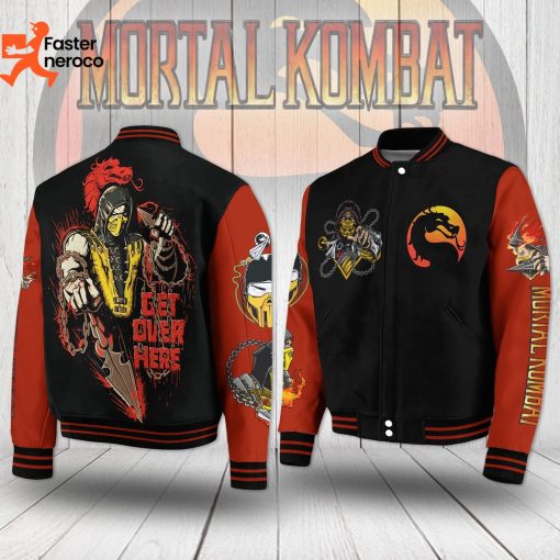 Mortal Kombat Get Over Here Baseball Jacket