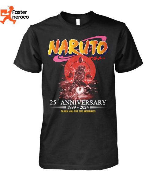 Naruto 25th Anniversary 1999-2024 Thank You For The Memories T-Shirt