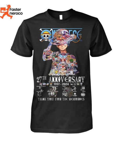 One Piece Luffy 27th Anniversary Signature Thank You For The Memories T-Shirt