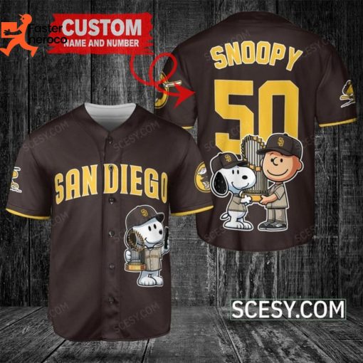 Snoopy And San Diego Padres Baseball Jersey