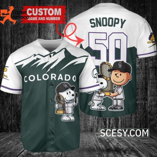 Snoopy Colorado Rockies 50 Baseball Jersey