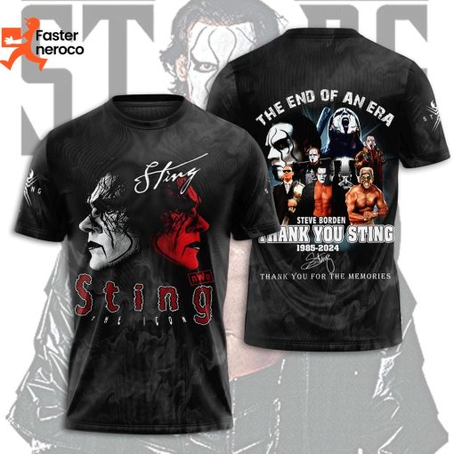 Sting The End Of An Era Steve Borden Thank You Sting 1985-2024 Signature Thank You For The Memories 3D T-Shirt