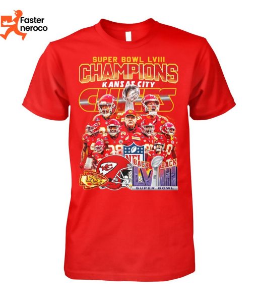Super Bowl LVIII Champions Kansas City Chiefs Back To Back Logo T-Shirt