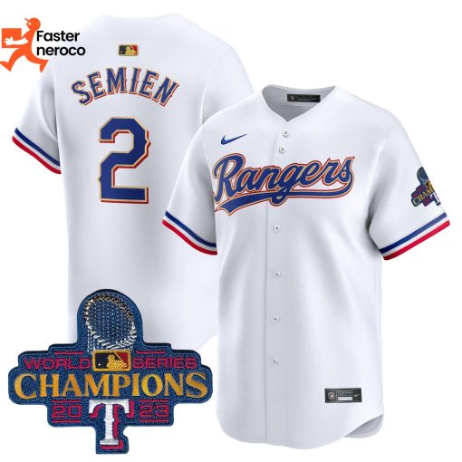 Texas Rangers 2 Marcus Semien World Series Champion 2023 Baseball Jersey