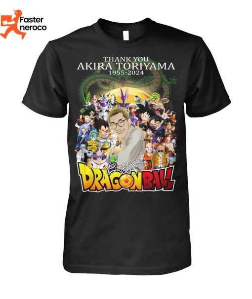 Thank You Akira Toriyama 1955-2024 Signature Dragonball T-Shirt