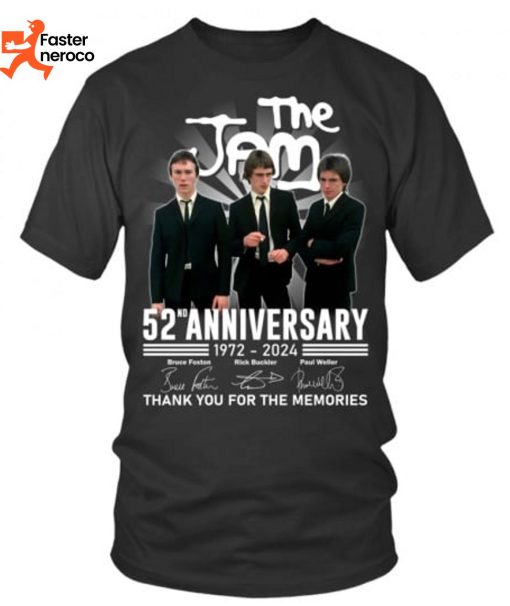 The Jam 53rd 1972-2025 Anniversary Thank You For The Memories Signature T-Shirt