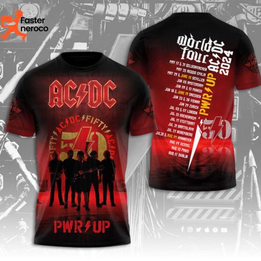 World Tour AC DC 2024 Fifty 3D T-Shirt