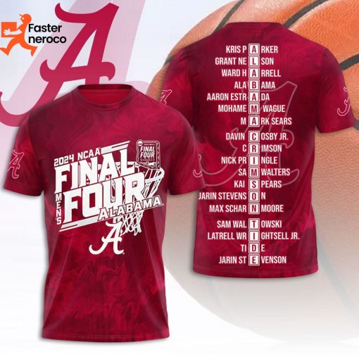 2024 NCAA Mens Final Four Alabama Crimson Tide 3D T-Shirt